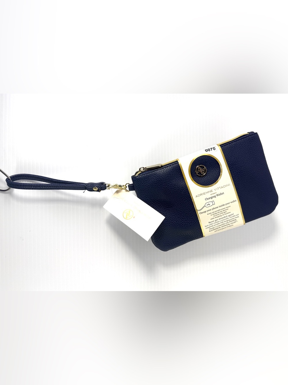 Adrienne Vittadini Navy Blue Women’s Wristlet Clutch
